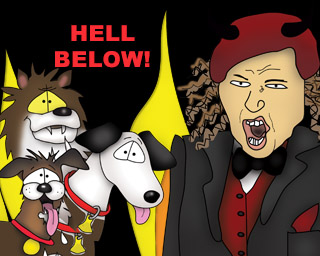 Bizzy Buddies Snail's Pace Productions Hell Below Humorous Devil Satire
