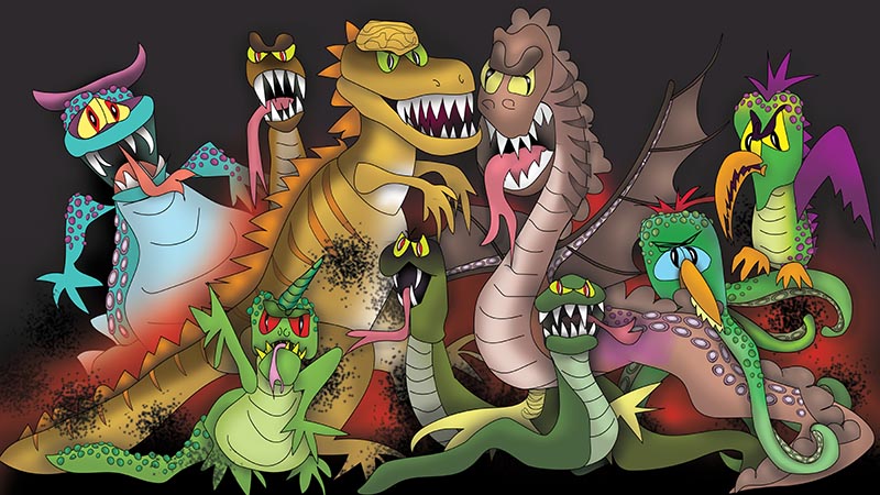 The Bizzy Buddies Snail's Pace Productions Humorous Illustrated Stories The Reptilians