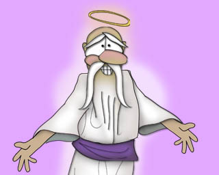 Bizzy Buddies The Angel Beside Us God Almighty Vuja Day Artist Illustrator One Foot In The Grave