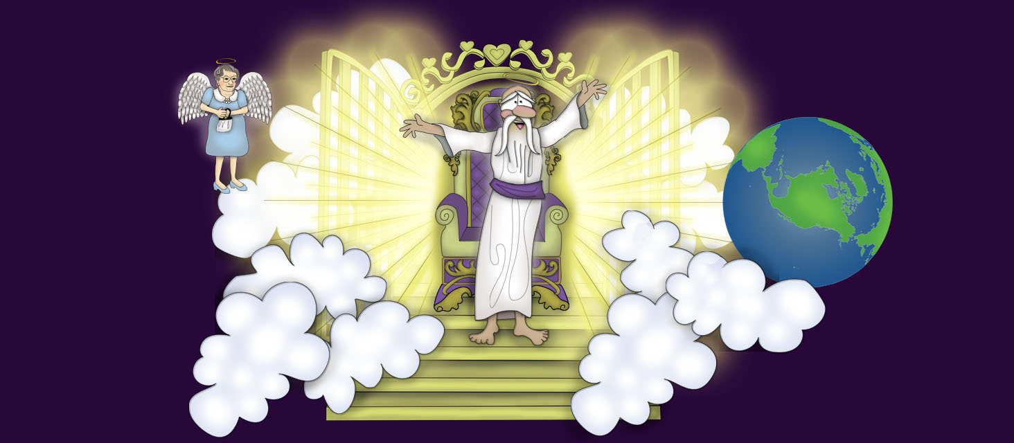 Heaven Above The Bizzy Buddies Snail's Pace Productions Vuja Day Comedian Writer Artist