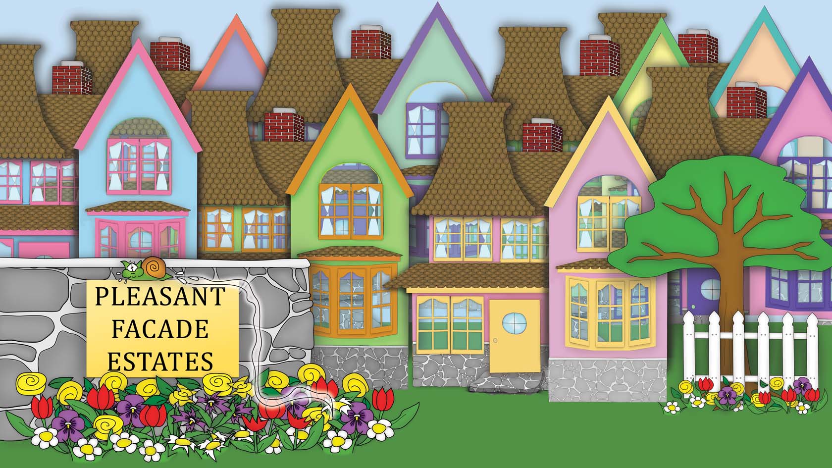 Pleasant Facade Estates The Bizzy Buddies Snail's Pace Productions Vuja Day Comedian Writer Artist