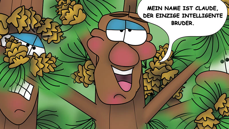 Bizzy Buddies - Die Drei Baumbruder humorvolle illustrierte Geschichte