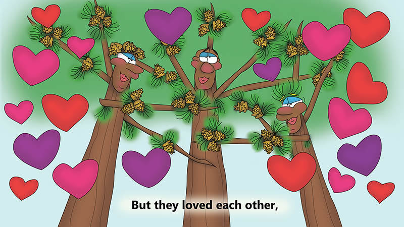 Bizzy Buddies - The Three Tree Brothers - multi lingual childrens stories english french italian spanish german portuguese