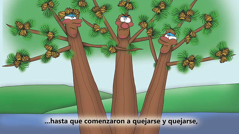 Bizzy Buddies - Los Tres Hermanos Arbol Historia ilustrada humorística