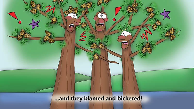 Bizzy Buddies - The Three Tree Brothers - multi lingual childrens stories english french italian spanish german portuguese