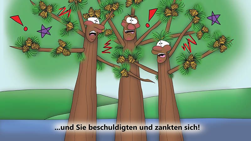 Bizzy Buddies - Die Drei Baumbruder humorvolle illustrierte Geschichte