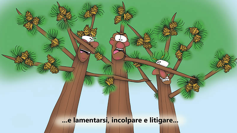 Bizzy Buddies - I Tre Fratelli Albero Storia illustrata umoristica