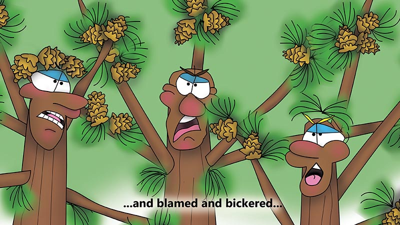 Bizzy Buddies - The Three Tree Brothers - multi lingual childrens stories english french italian spanish german portuguese