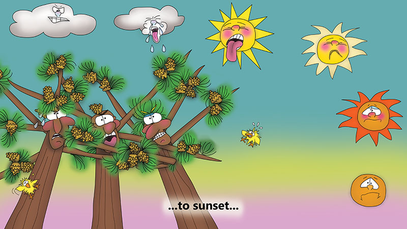 Bizzy Buddies - The Three Tree Brothers - multi lingual childrens stories english french italian spanish german portuguese
