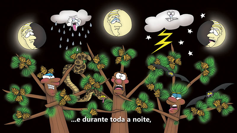 Bizzy Buddies - Los Tres Hermanos Arbol Historia ilustrada humorística