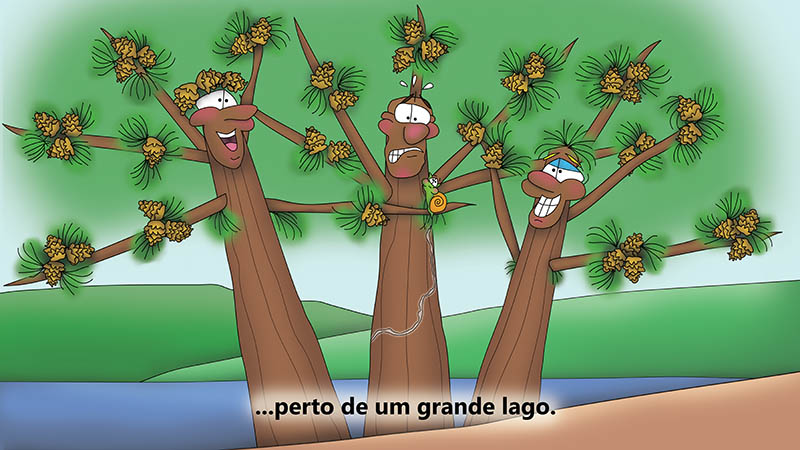 Bizzy Buddies - Os Tres Irmaos da Arvore historia ilustrada bem-humorada