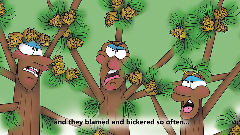 Bizzy Buddies - The Three Tree Brothers - multi lingual childrens stories english french italian spanish german portuguese