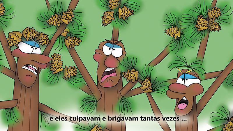 The Bizzy Buddies - Os Tres Irmaos da Arvore historia ilustrada bem-humorada