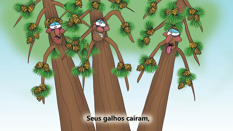 The Bizzy Buddies - Os Tres Irmaos da Arvore historia ilustrada bem-humorada