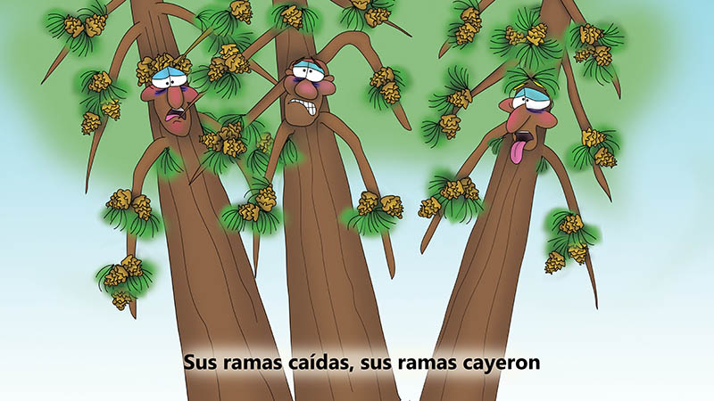 Bizzy Buddies - Los Tres Hermanos Arbol Historia ilustrada humorística
