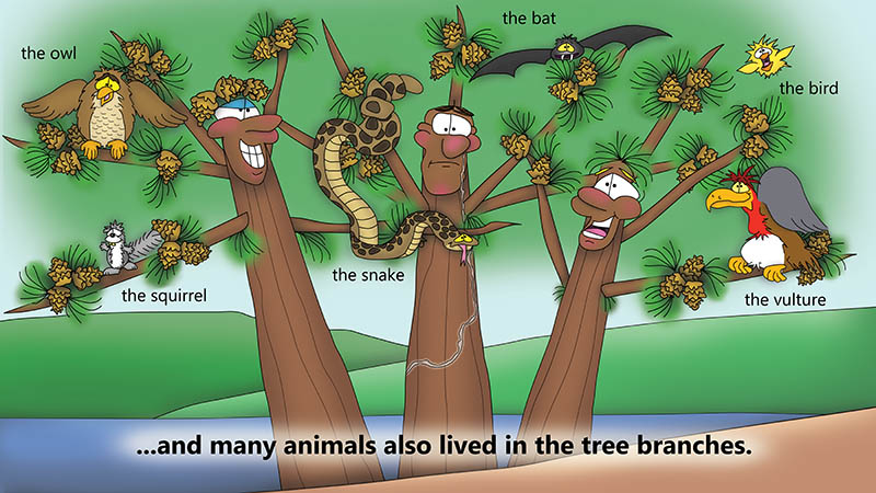 Bizzy Buddies - The Three Tree Brothers - multi lingual childrens stories english french italian spanish german portuguese