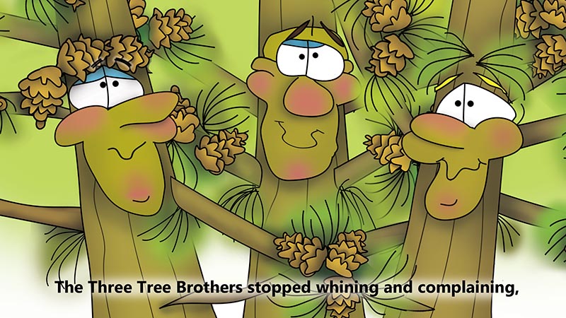 Bizzy Buddies - The Three Tree Brothers - multi lingual childrens stories english french italian spanish german portuguese