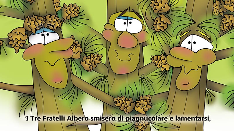 Bizzy Buddies - I Tre Fratelli Albero Storia illustrata umoristica