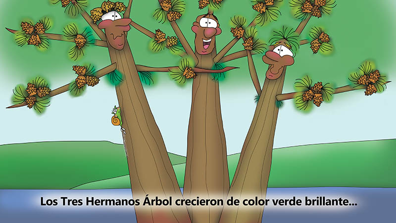 Bizzy Buddies - Los Tres Hermanos Arbol Historia ilustrada humorística