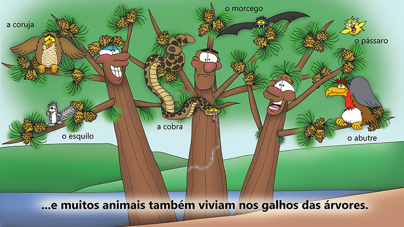 Bizzy Buddies - Os Tres Irmaos da Arvore historia ilustrada bem-humorada