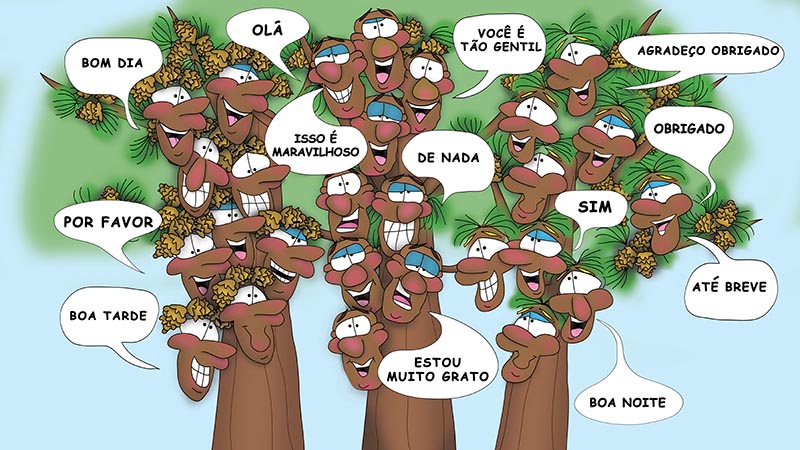 The Bizzy Buddies - Os Tres Irmaos da Arvore historia ilustrada bem-humorada