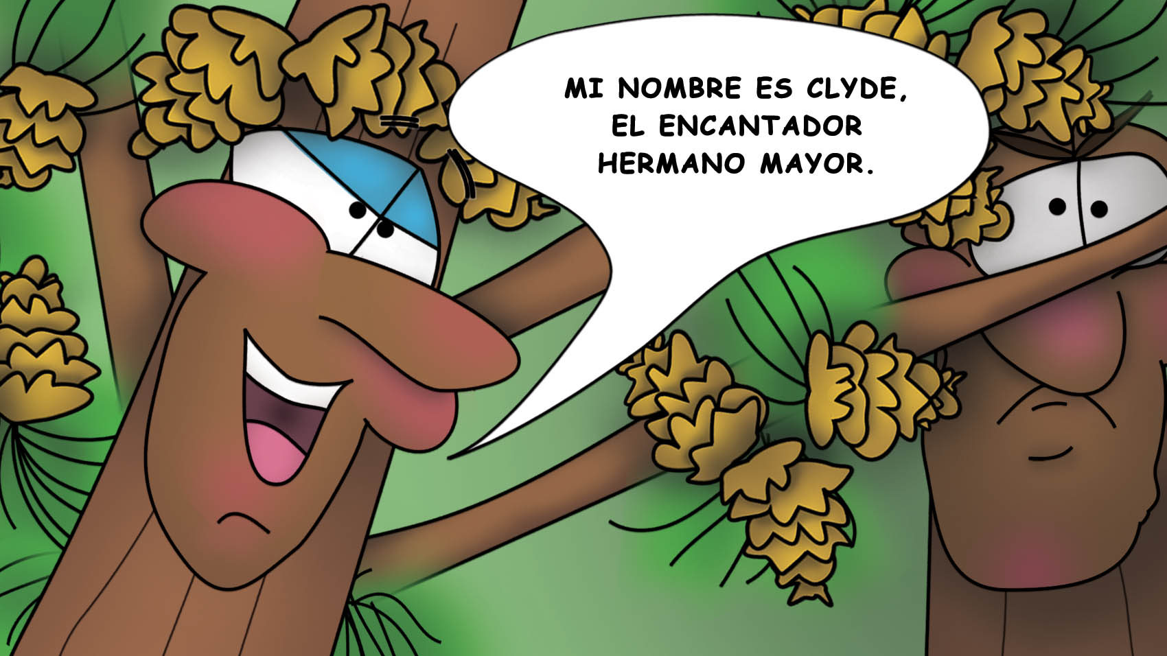 Bizzy Buddies - Los Tres Hermanos Arbol Historia ilustrada humorística