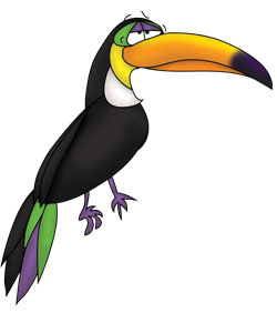 Toucan Bird Cartoon Characters Bizzy Buddies