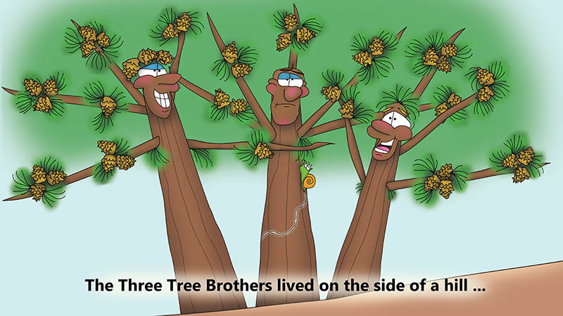Bizzy Buddies Snail's Pace Productions The Three Tree Brothers Educational Illustrated Stories Multi Lingual Languages