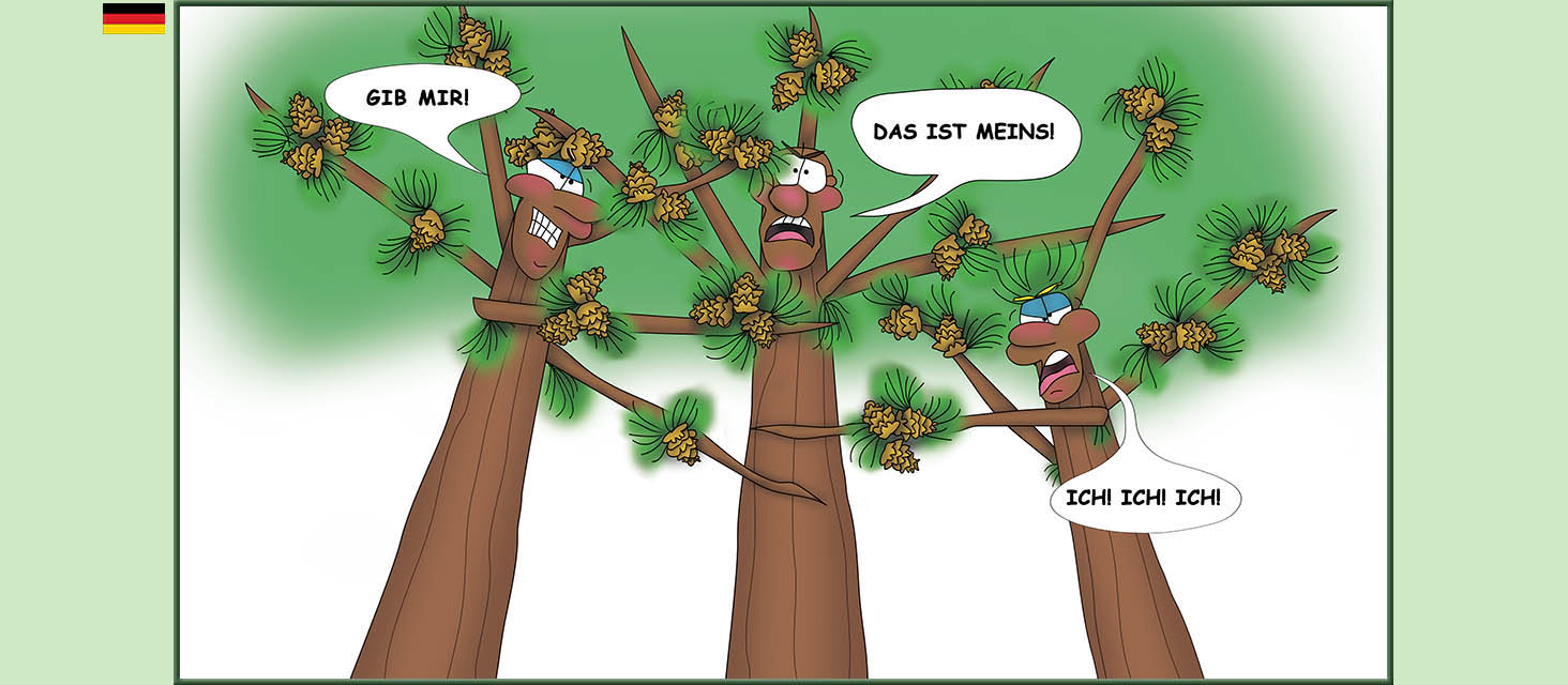 Bizzy Buddies Snail's Pace Productions Die Drei Baumbruder Aus dem Englishchen ins Deutsche ubersetzt Vuja Day Multi Lingual Languages