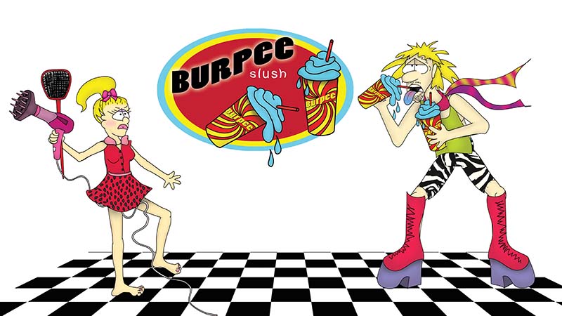 Burpee Slush Drink of Blue Tongued Heroes Bizzy Buddies Snail's Pace Productions
