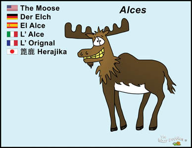 Bizzy Buddies Moose cartoon character