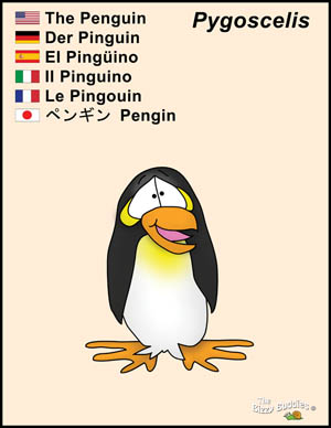 Bizzy Buddies Penguin cartoon character