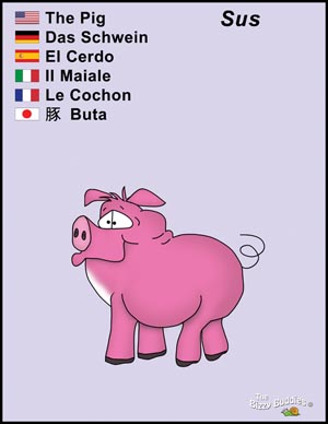 Bizzy Buddies Pig cartoon character