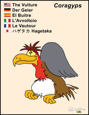 Bizzy Buddies Vulture cartoon character
