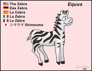 Bizzy Buddies Zebra cartoon character