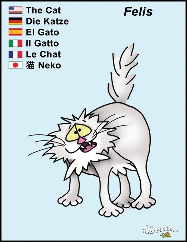 Bizzy Buddies - Cat cartoon character Lorraine Day