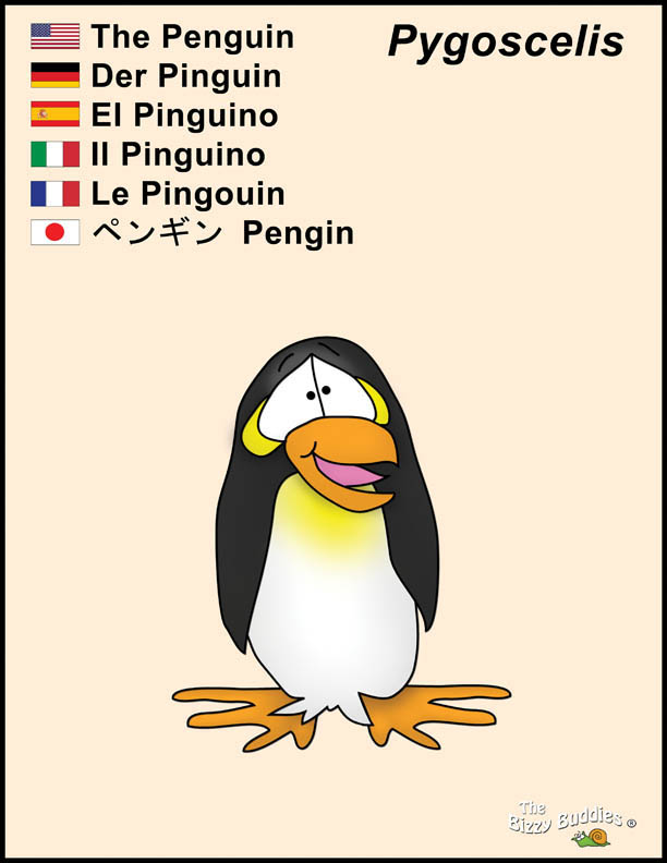 Bizzy Buddies - Penguin cartoon character Lorraine Day